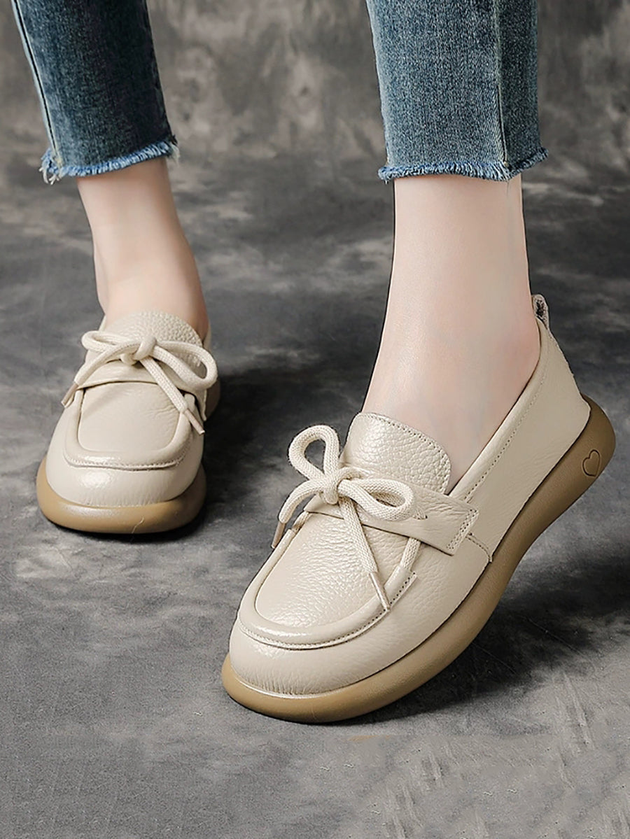 Women Vintage Genuine Leather Soft Flat Shoes