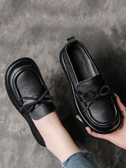 Women Vintage Genuine Leather Soft Flat Shoes