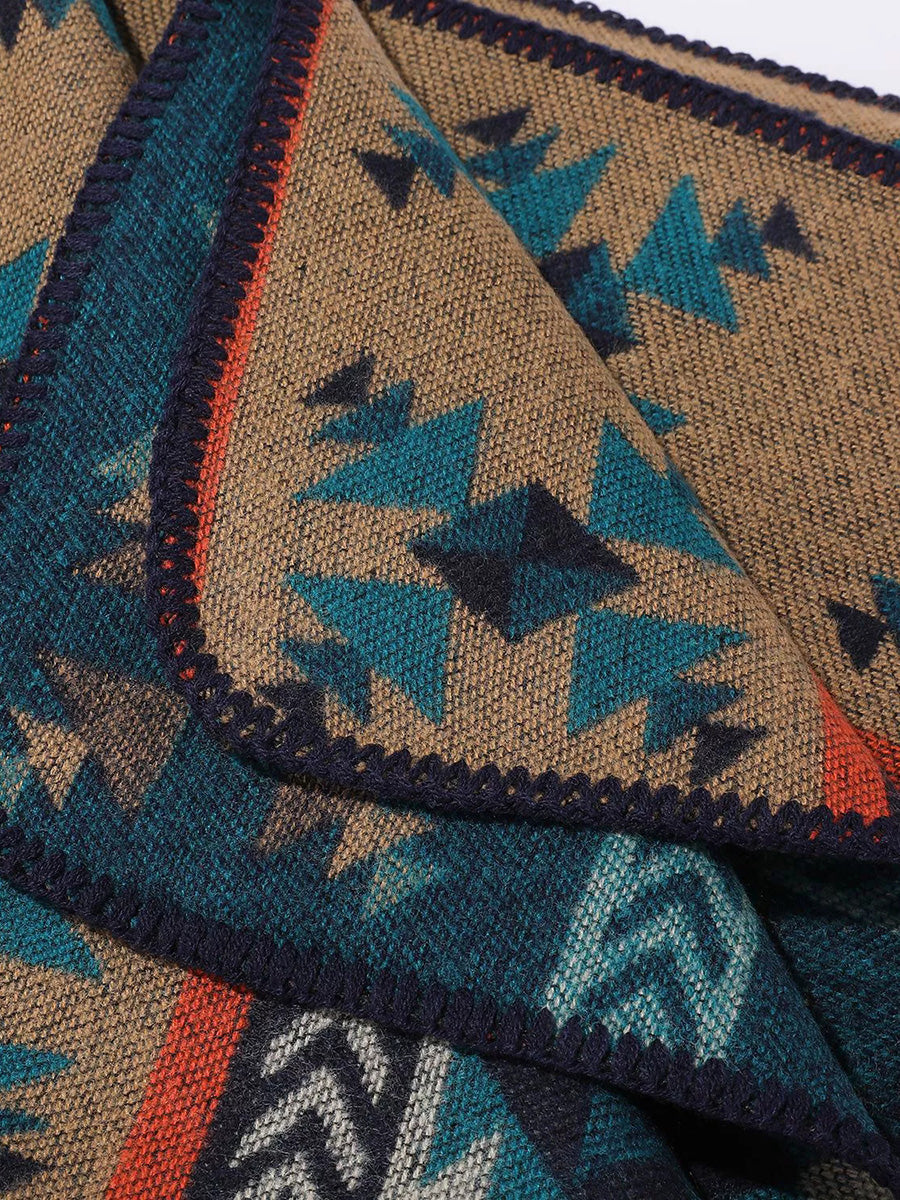 Women Vintage Geometric Warm Travel Shawl