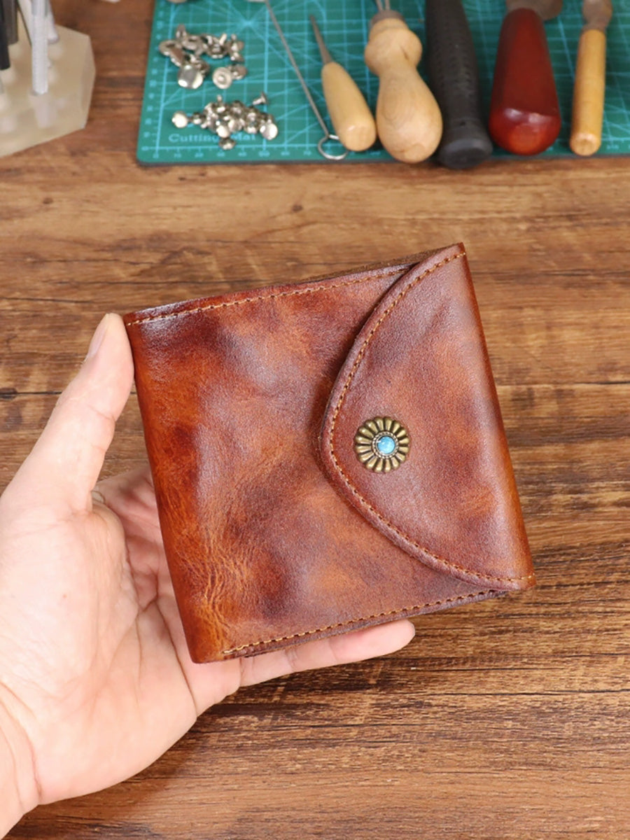 Retro Leather Multifunctional Square Wallet