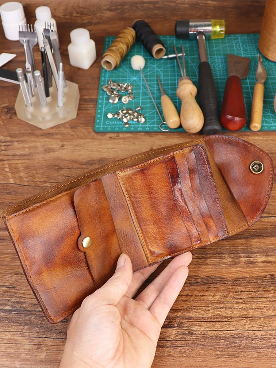 Retro Leather Multifunctional Square Wallet