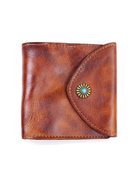 Retro Leather Multifunctional Square Wallet