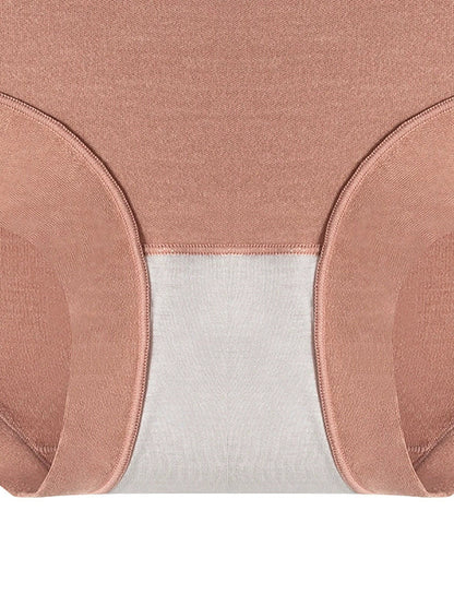 6 Pieces Women Winter Pure Color High Waist Underwear