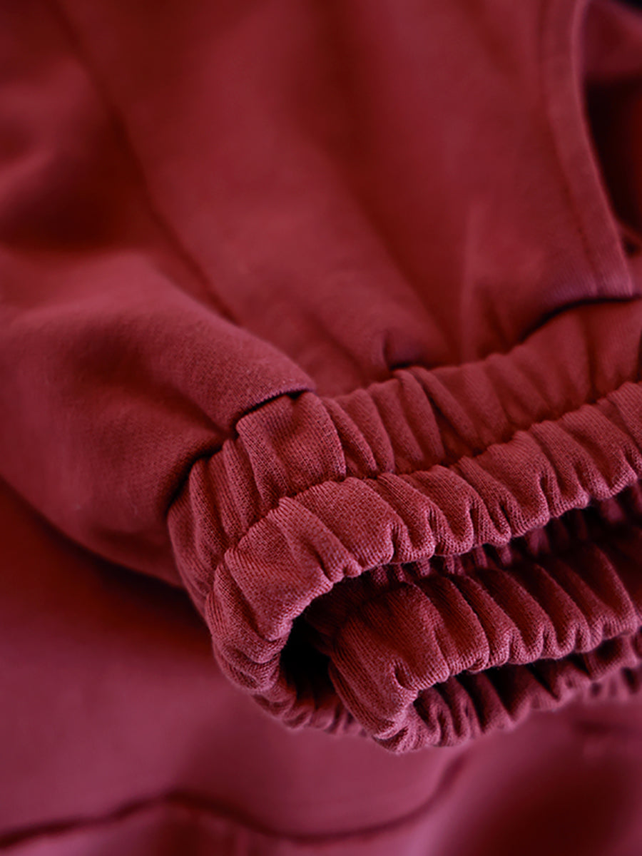 Plus Size Women Autumn Casual Pure Color A-Shape Spliced Skirt