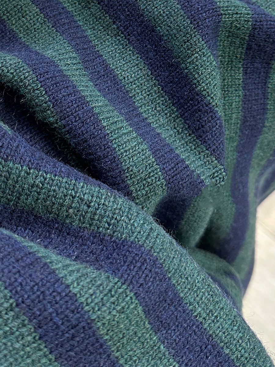 Women Autumn Casual Stripe Cotton Long Sweater