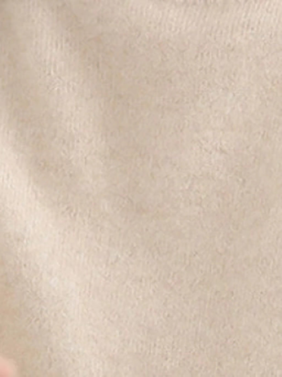 Women Autumn Pure Color Wool Half-Turtleneck Sweater