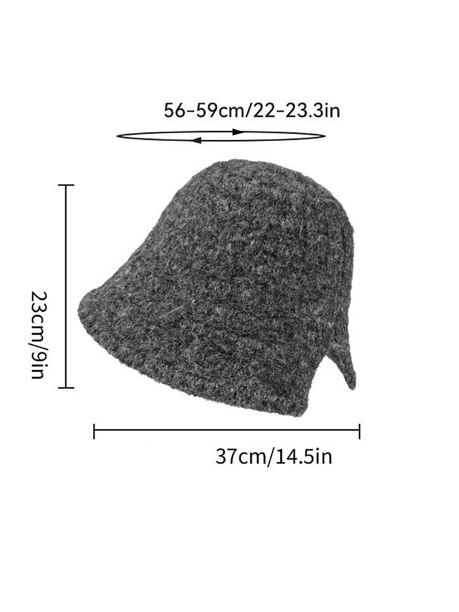 Women Casual Winter Knitted Bucket Hat