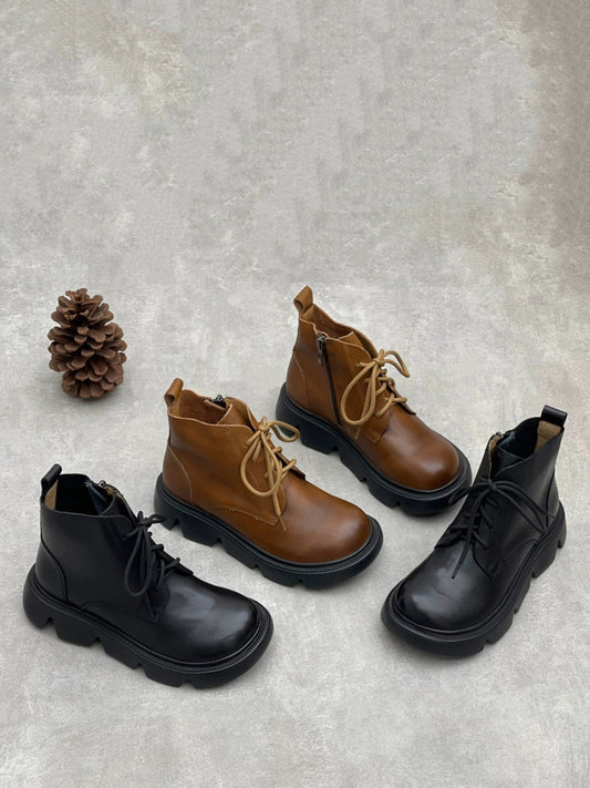 Women Vintage Genuine Pure Colo Ankle Boots