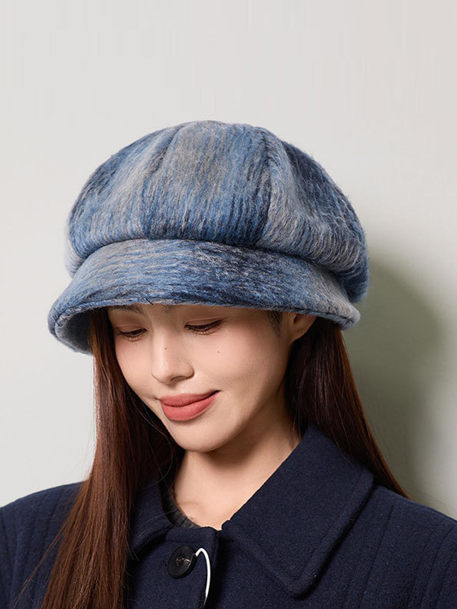 Women Winter Gradient Color Keep Warm Hat