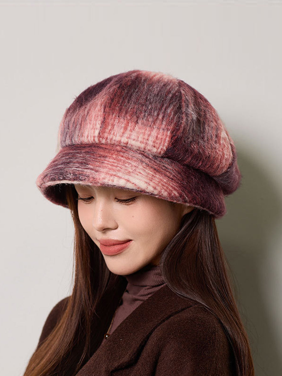 Women Winter Gradient Color Keep Warm Hat