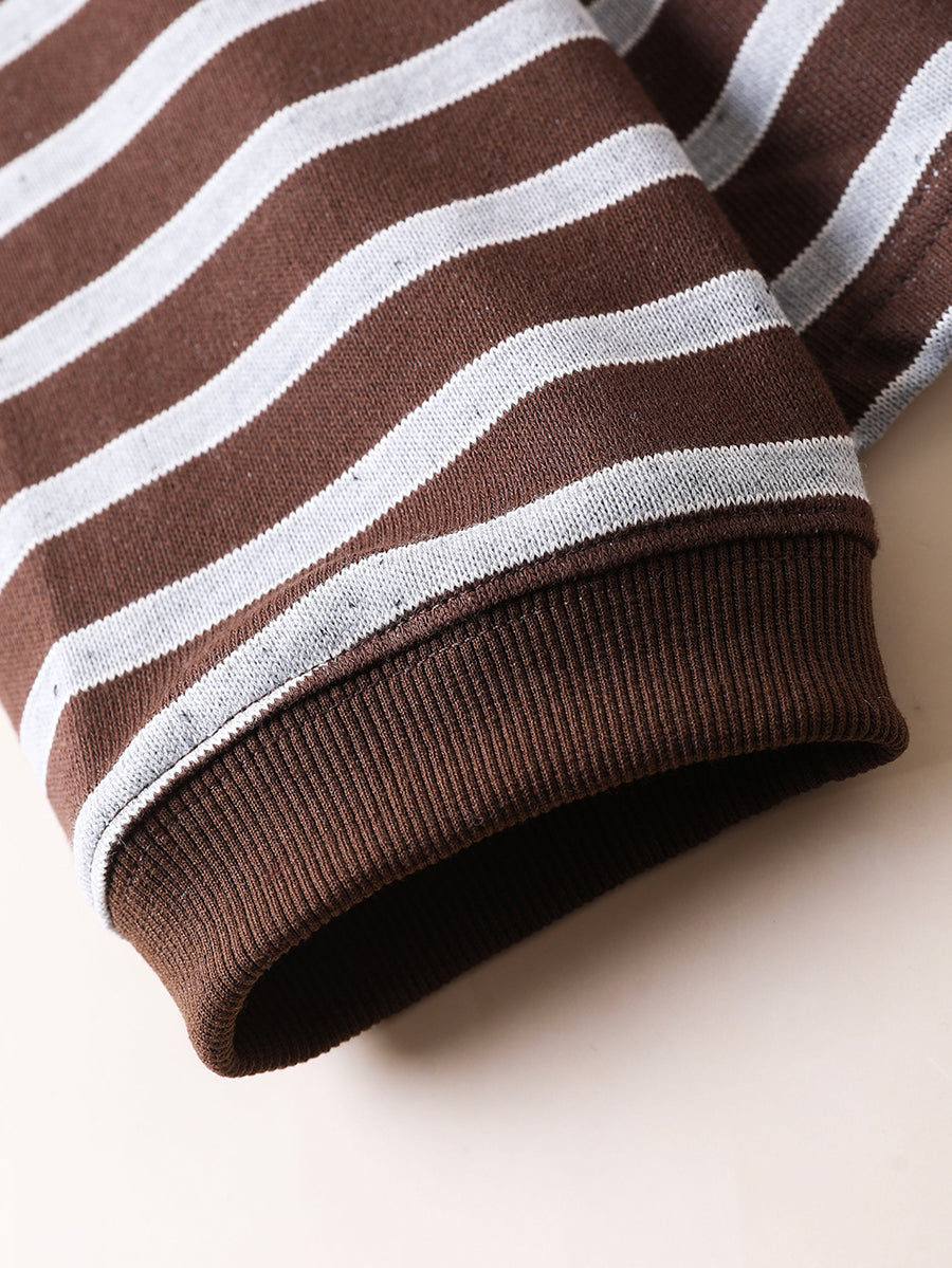 Women Autumn Casual Stripe O-Neck Blouse