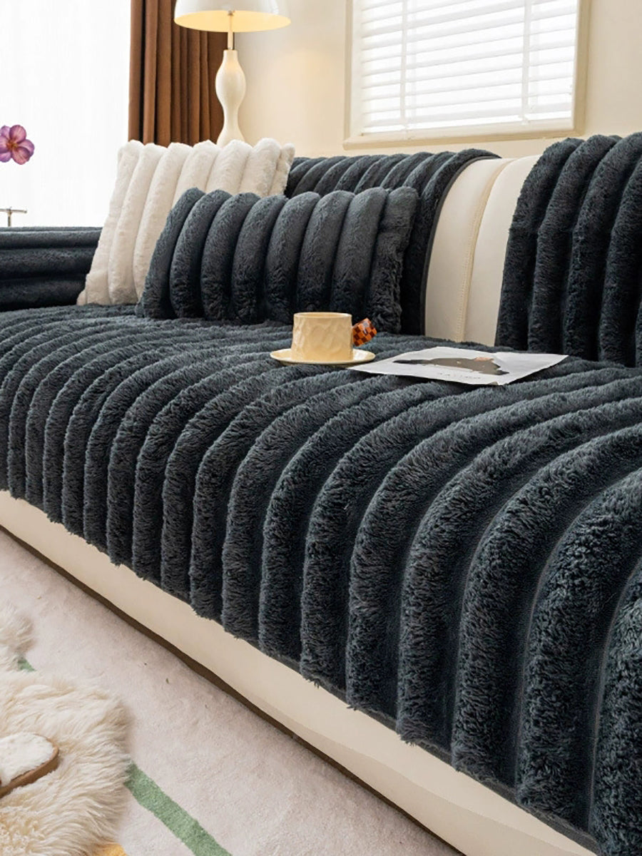 Winter Pure Color Queen Bedcover Sofa Blanket