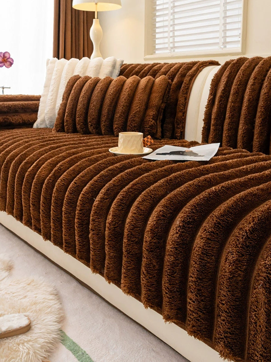 Winter Pure Color Queen Bedcover Sofa Blanket