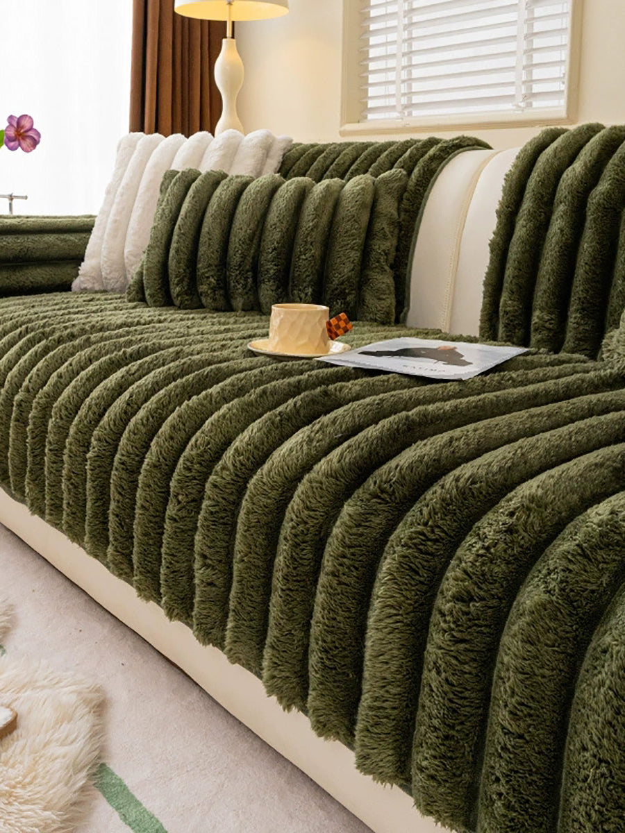 Winter Pure Color Queen Bedcover Sofa Blanket