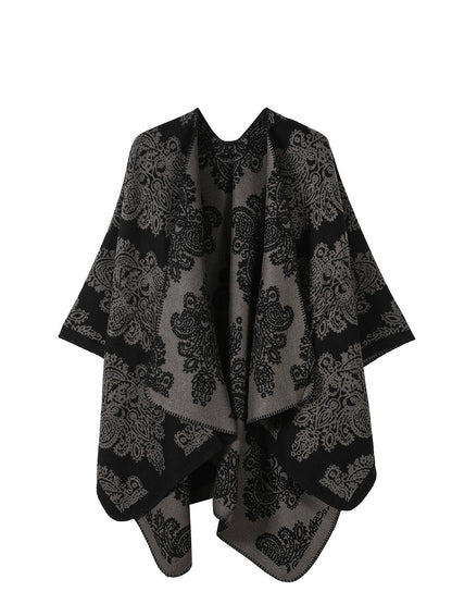 Vintage Ethnic Flower Travel Warm Shawl