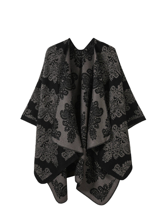 Vintage Ethnic Flower Travel Warm Shawl