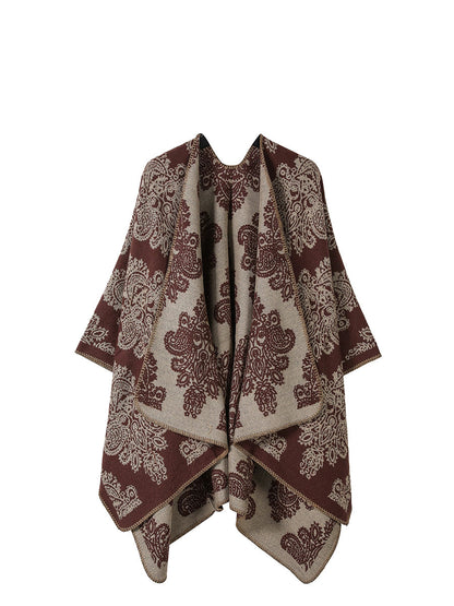 Vintage Ethnic Flower Travel Warm Shawl