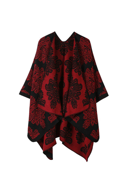 Vintage Ethnic Flower Travel Warm Shawl