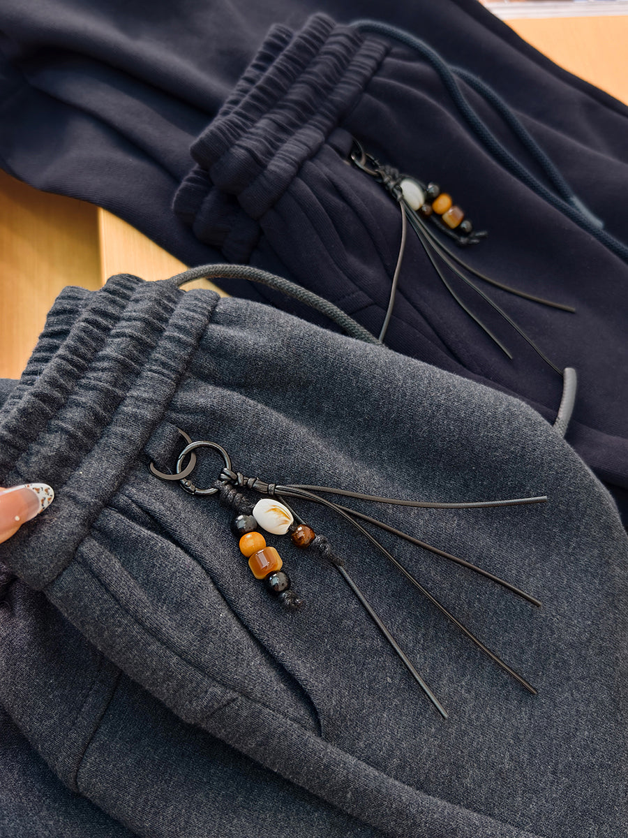 Women Autumn Casual Pure Color Cotton Harem Pants