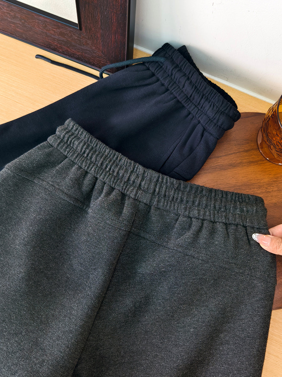 Women Autumn Casual Pure Color Cotton Harem Pants