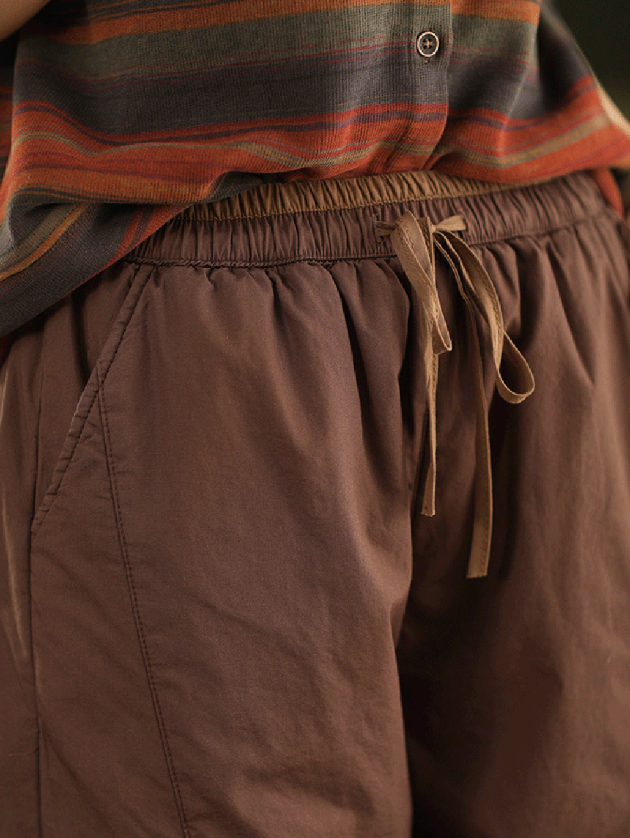 Women Winter Pure Color 100%Cotton Padded Harem Pants