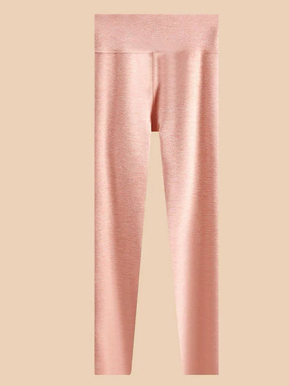 Women Autumn Warm Pure Color High Waist Leggings
