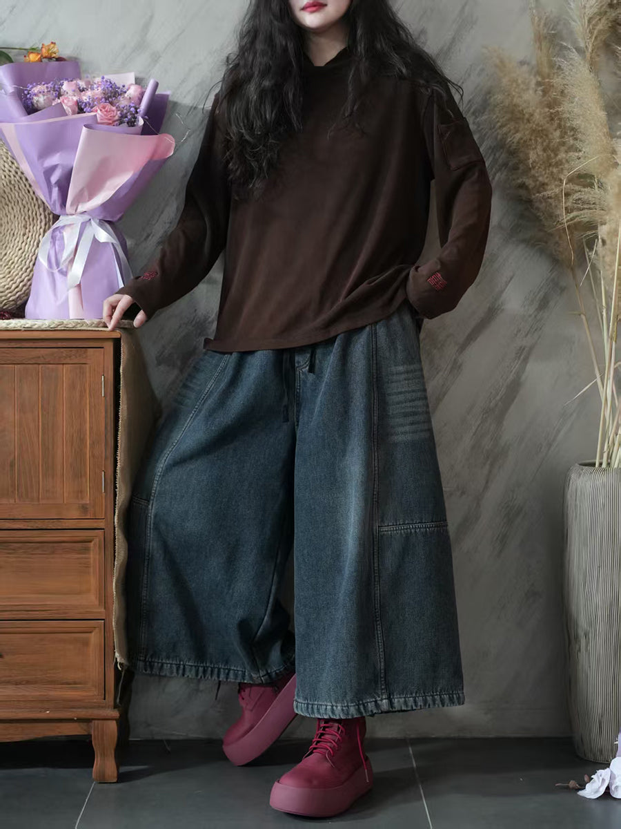 Women Autumn Casual 100%Cotton Half-Turtleneck Blouse