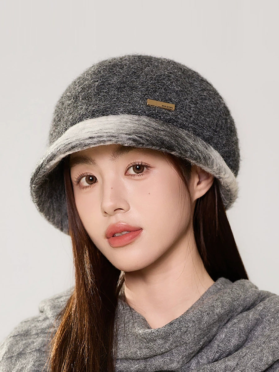Women Winter Mix Color Knitted Keep Warm Hat
