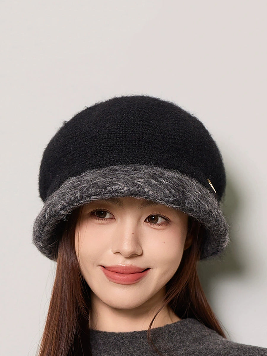 Women Winter Mix Color Knitted Keep Warm Hat