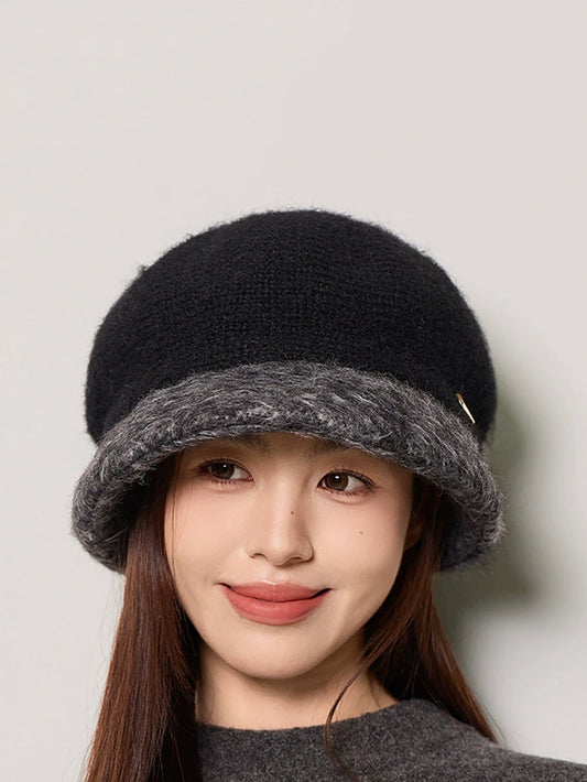 Women Winter Mix Color Knitted Keep Warm Hat