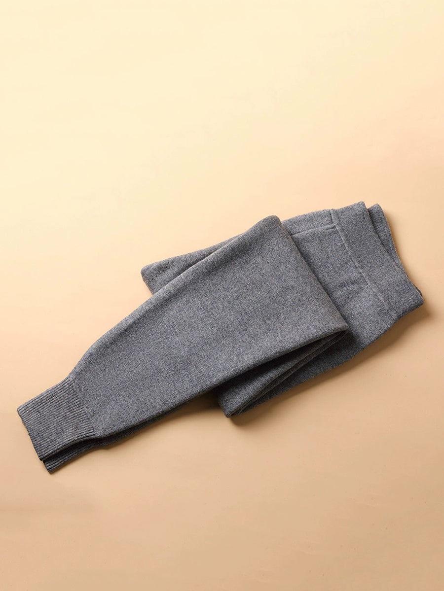 Couple Winter Keep Warm Pure Color Wool Leggings