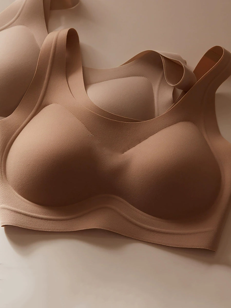 Women Summer One-Piece With Bra Pad Pure Color Bar