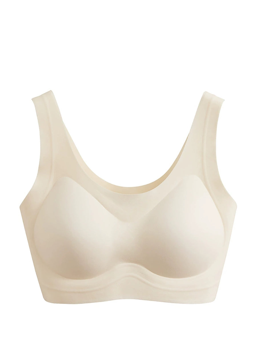 Women Summer One-Piece With Bra Pad Pure Color Bar