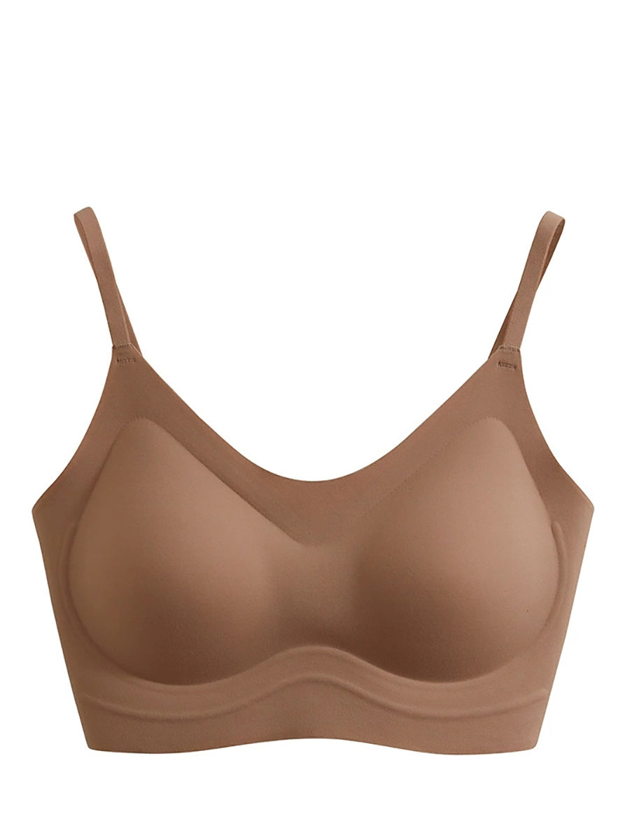 Women Summer One-Piece With Bra Pad Pure Color Bar