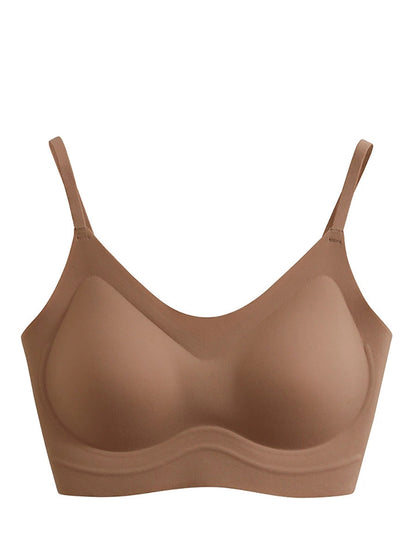 Women Summer One-Piece With Bra Pad Pure Color Bar