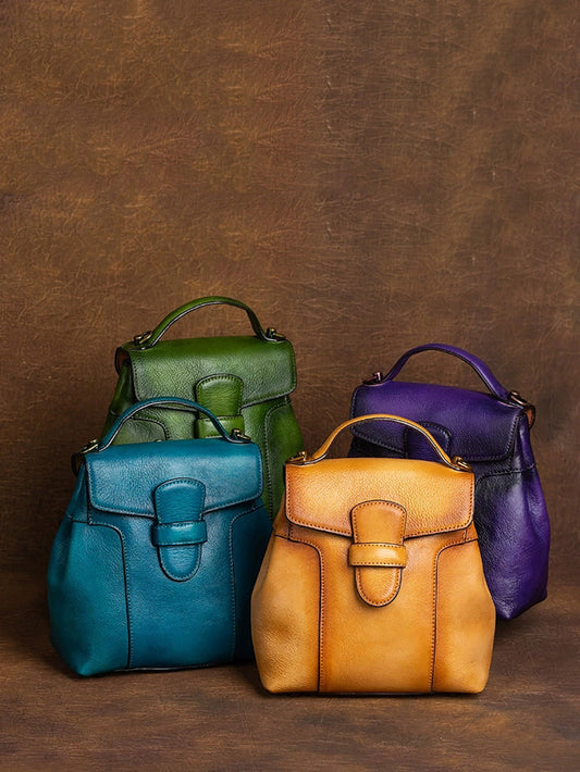 Women Vintage Genuine Leather Crossbody Bag