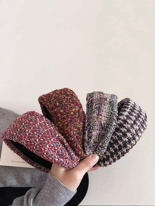 4 Pieces Women Vintage Weave Wide Hair Brand