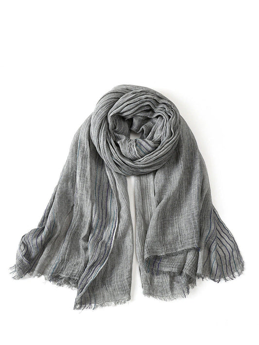 Women Vintage Stripe Shawl Scarf