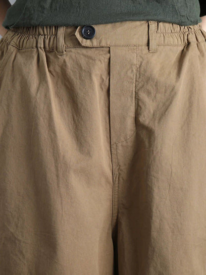 Plus Size Women Spring Casual 100%Cotton Harem Pants