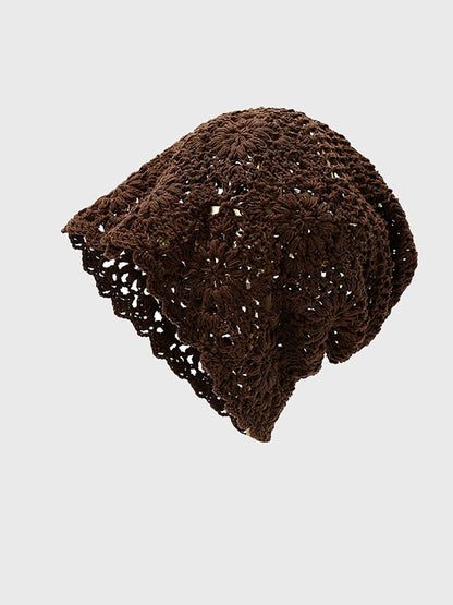 Women Summer Flower Knitted Hat