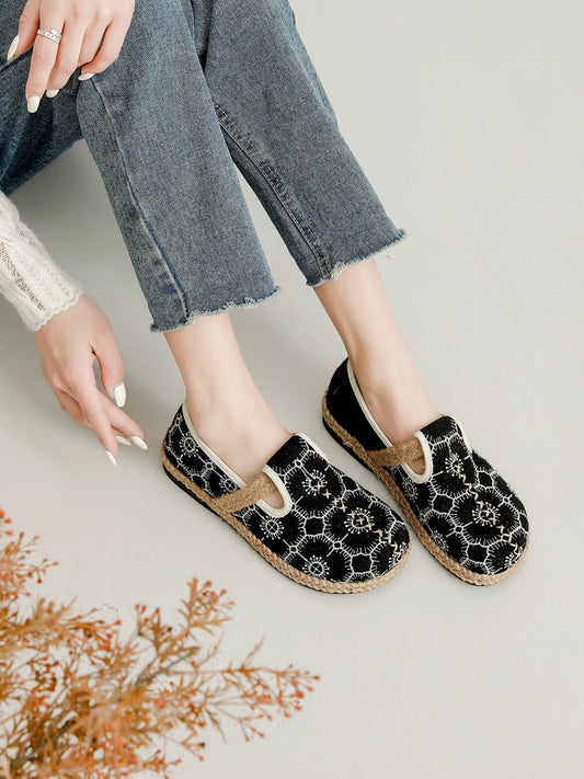 Women Summer Artsy Flower Shoes