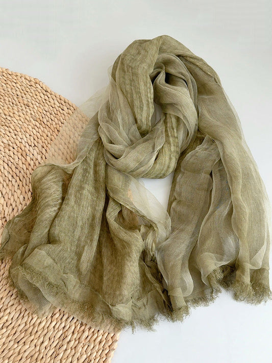 Summer Casual Thin Silk Shawl Scaraf