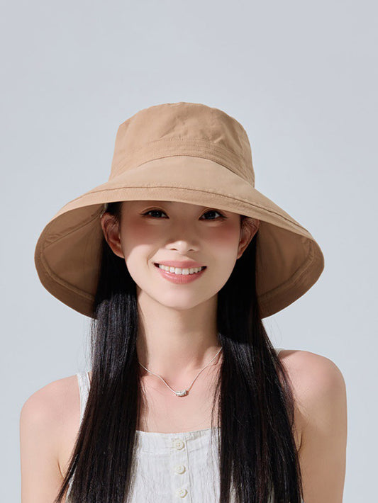 Women Summer Casual Pure Color Sunproof Hat