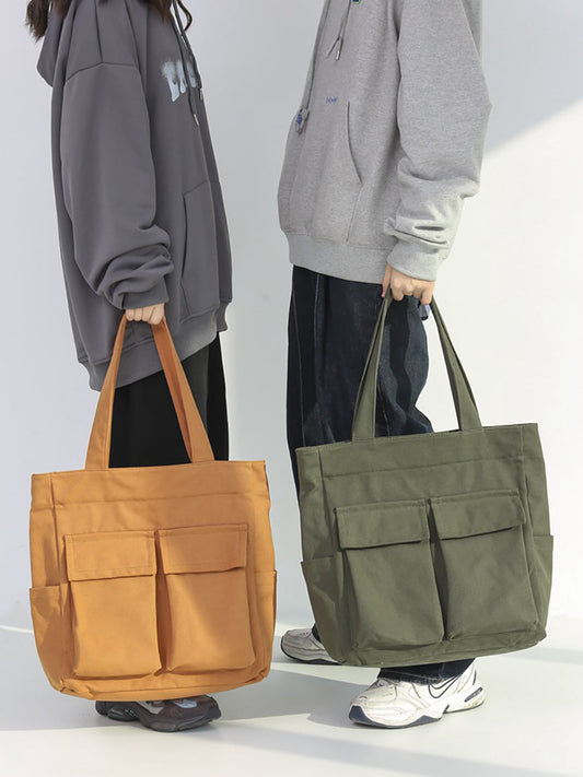 Pure Color Large Cpacity Handbag Shoulder Bag