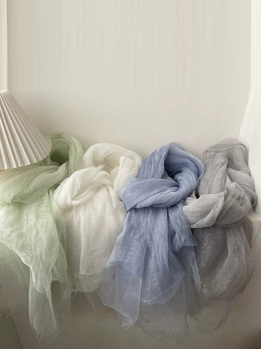 Summer Pure Color Thin Shawl Scarf
