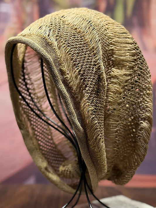 Artsy Summer Knitted Slouchy Beanie