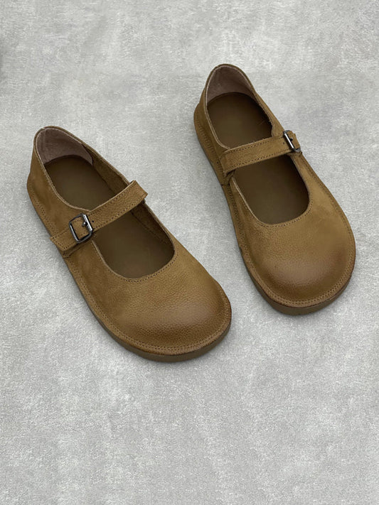 Women Summer Genuine Leather Flat Shoes