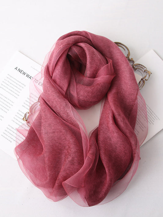Women Summer Pure Color Soft Shawl Scarf