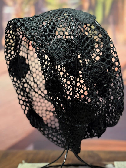 Women Artsy Flower Knitted Slouchy Beanie
