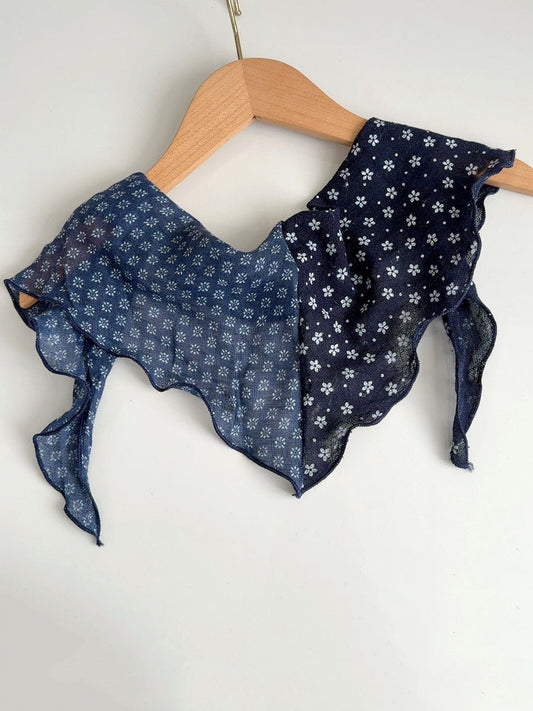Women Summer Artsy Spliced Triangle Scarf